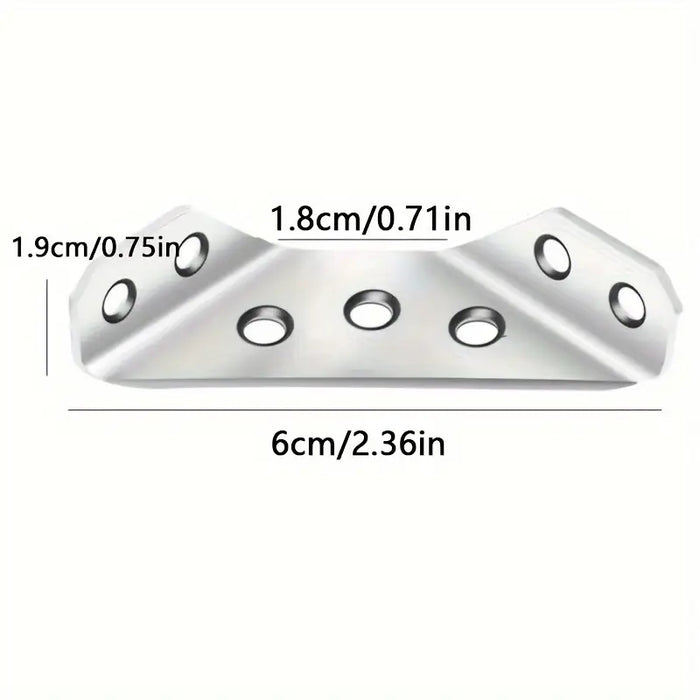 10 bucăți Colțare din Oțel Inoxidabil pentru Rafturi de Dulap, Accesorii pentru glisarea sertarelor,Întărirea Stratului de Cabinet,Suporturi din Oțel Inoxidabil,Suporturi pentru rafturi
