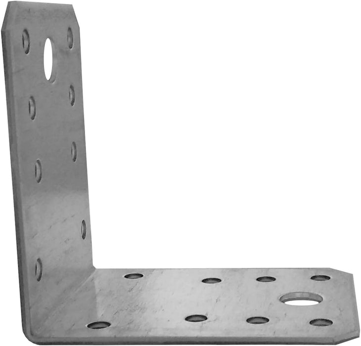 10 db egyszerű perforált sarok készlet fához Vinclu, Montana, 90 fok, horganyzott, 90 x 90 x 65 mm (vastagság 2 mm)