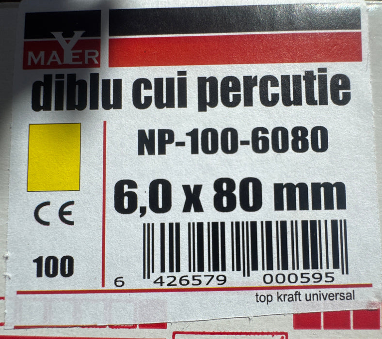 DIBLU CUI PERCUTIE 6X80 (100 BUC)