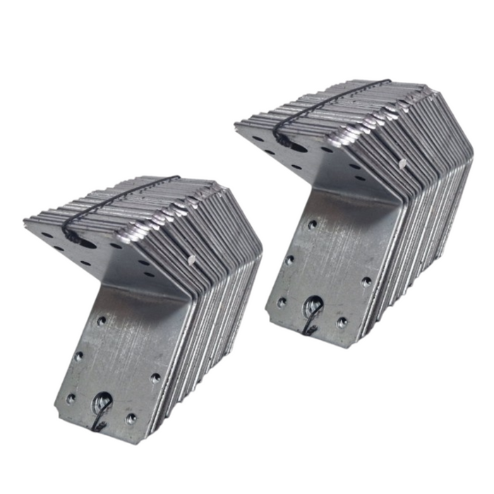 Set 250,500,1000 simplu colțare perforate pentru lemn Vinclu, Montana, 90 grade, zincat, 90 x 90 x 65 mm (𝗚𝗿𝗼𝘀𝗶𝗺𝗲 𝟮𝗺𝗺 )