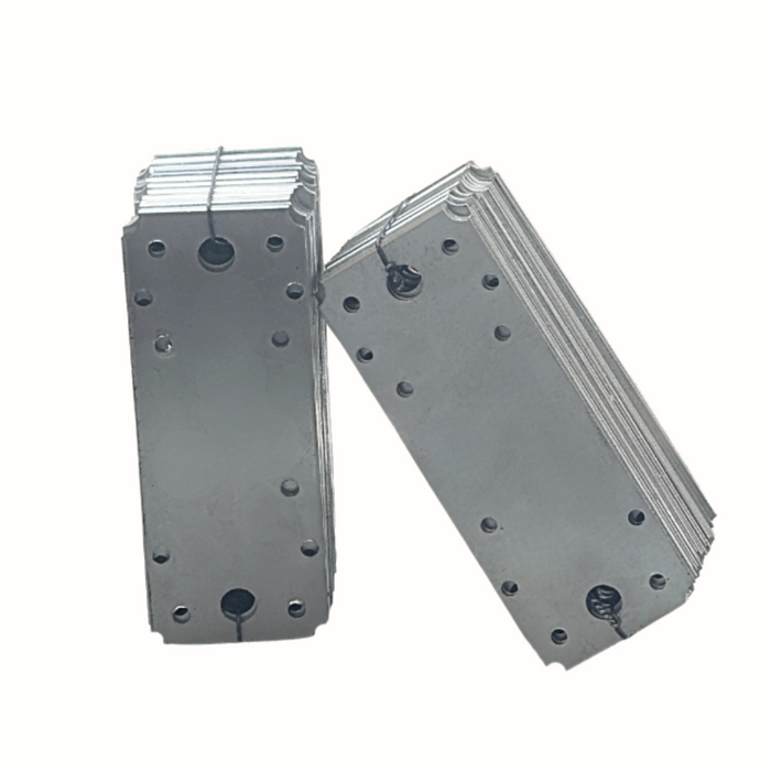 Set 50 Plăci perforate pentru îmbinare lemn, Montana, zincat, 140 x 54 mm (𝗚𝗿𝗼𝘀𝗶𝗺𝗲 𝟮𝗺𝗺 )
