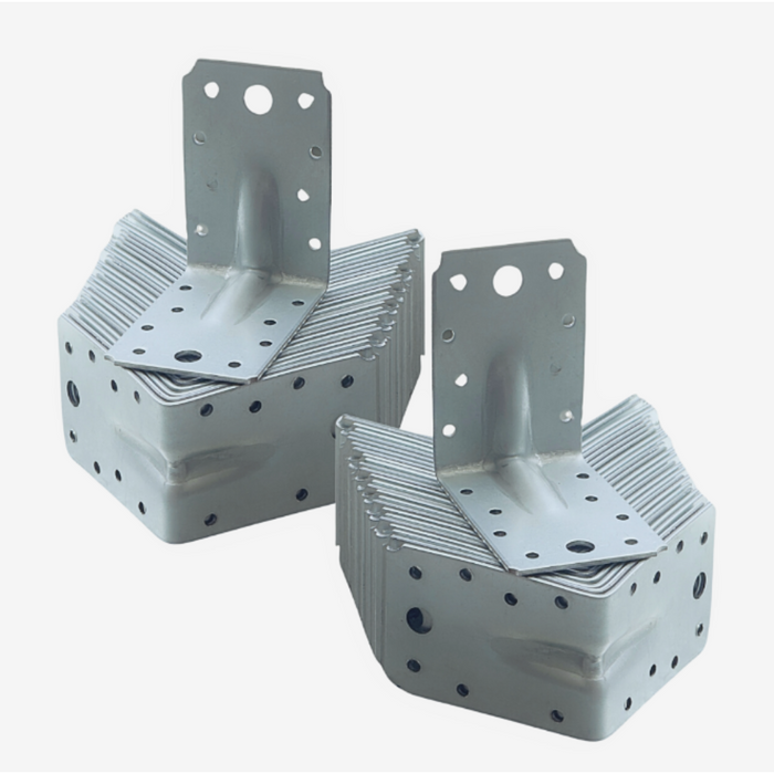 Set 500 colțare perforate pentru lemn Vinclu, 90 grade, tip 4n, zincat, 90 x 90 x 65 mm (𝗚𝗿𝗼𝘀𝗶𝗺𝗲 𝟮𝗺𝗺 )