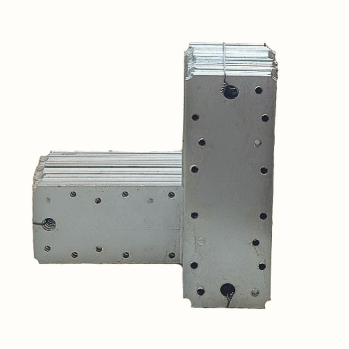 Set 50 Plăci perforate pentru îmbinare lemn, Montana, zincat, 180 x 65 mm (𝗚𝗿𝗼𝘀𝗶𝗺𝗲 𝟮𝗺𝗺 )