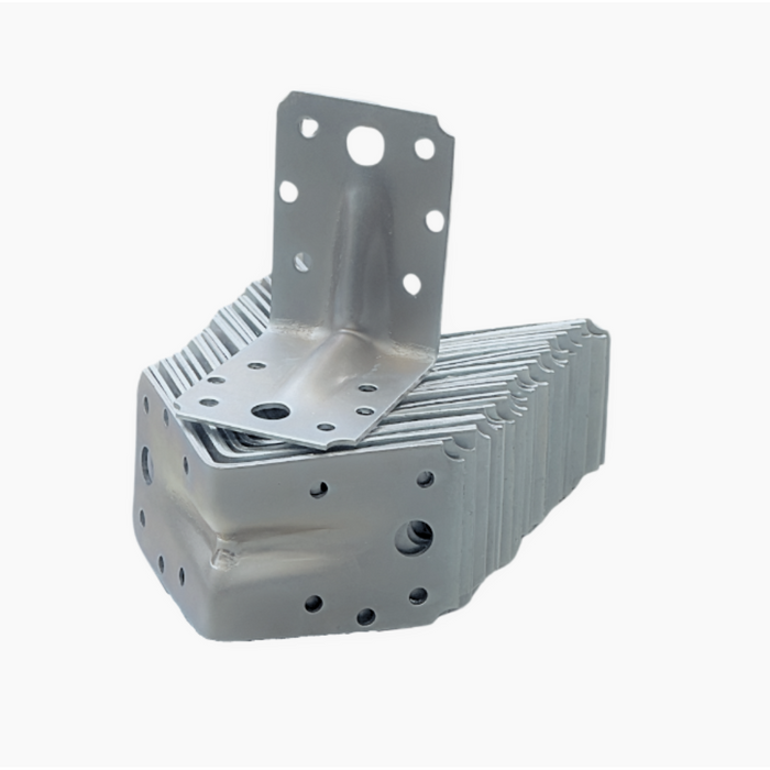 Set 10 colțare perforate pentru lemn Vinclu, 90 grade, tip 4n, zincat, 70 x 70 x 55 mm (𝗚𝗿𝗼𝘀𝗶𝗺𝗲 1.5 𝗺𝗺 )