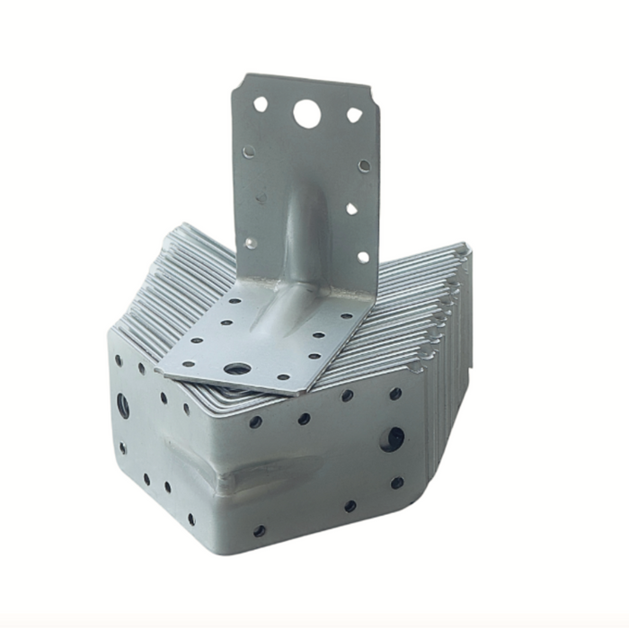 Set 10 colțare perforate pentru lemn Vinclu, 90 grade, tip 4n, zincat, 90 x 90 x 65 mm (𝗚𝗿𝗼𝘀𝗶𝗺𝗲 𝟮𝗺𝗺 )