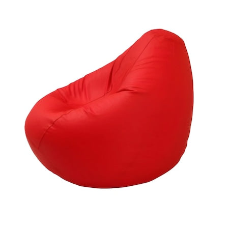 Fotoliu beanbag pentru Copii, tip pară, roșu, umplut cu perle din polistiren, utilizabil în interior/exterior, husă detașabilă, Bean Bag Montana