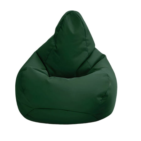 Fotoliu puf, tip pară, verde închis, umplut cu perle din polistiren, husă detașabilă, Bean Bag Montana