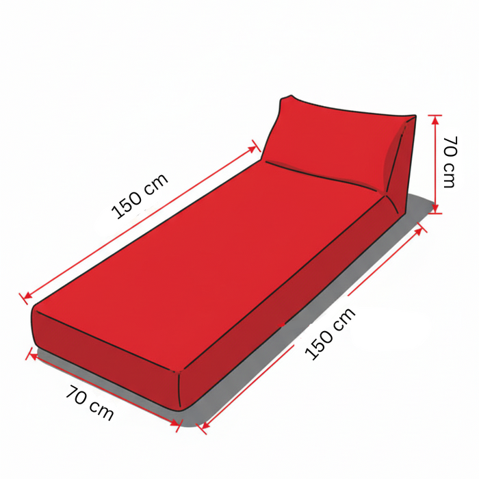 Șezlong tip Puf Portabil cu Spătar Reglabil, Ideal pentru Interior și Exterior