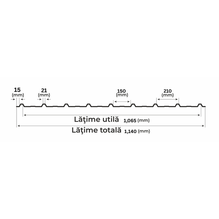 1 Foaie tabla 2m x 1,14m/2.28mp RAL-7040( Grosime=0.65m)