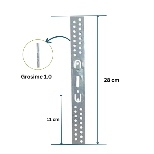 Set 50 Brida Multipla Atlantic - pentru fixare directa CD 60 Gips-carton, 120 mm (𝗚𝗿𝗼𝘀𝗶𝗺𝗲 𝟭.𝟬)