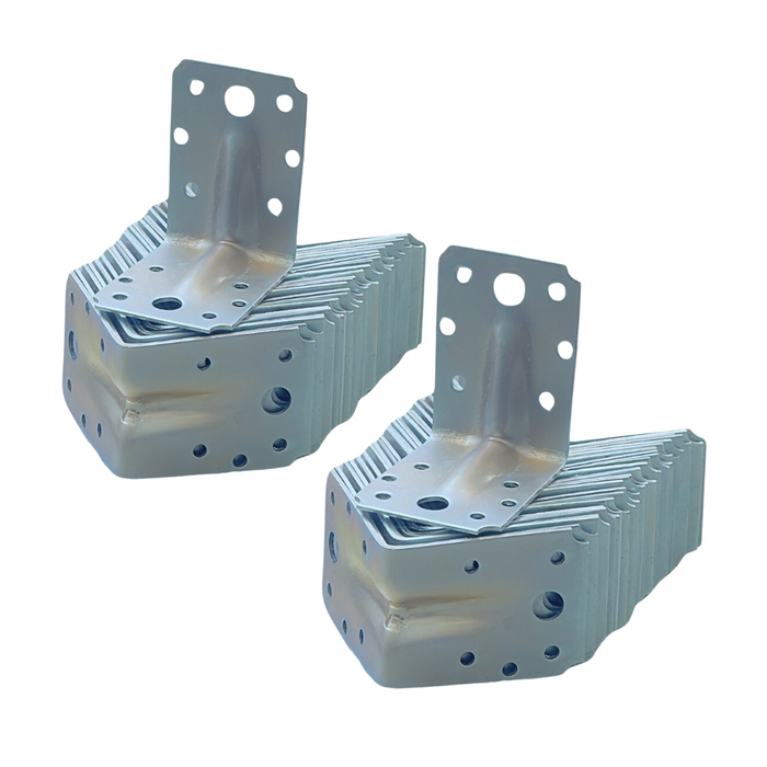 Set 50 coltar perforat pentru lemn Vinclu, 90 grade, tip 4n, zincat, 70 x 70 x 54 mm (𝗚𝗿𝗼𝘀𝗶𝗺𝗲  𝟮𝗺𝗺 )