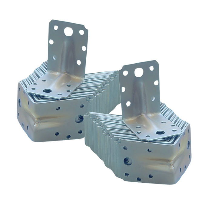 Set 50 coltar perforat pentru lemn Vinclu, 90 grade, tip 4n, zincat, 70 x 70 x 54 mm (𝗚𝗿𝗼𝘀𝗶𝗺𝗲  𝟮𝗺𝗺 )