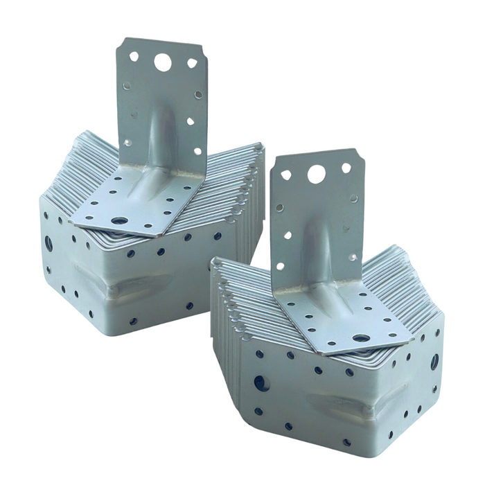 Set 50 coltar perforat pentru lemn Vinclu, 90 grade, tip 4n, zincat, 90 x 90 x 65 mm (𝗚𝗿𝗼𝘀𝗶𝗺𝗲  𝟮𝗺𝗺 )