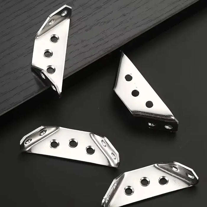 50 bucăți Colțare din Oțel Inoxidabil pentru Rafturi de Dulap, Accesorii pentru glisarea sertarelor,Întărirea Stratului de Cabinet,Suporturi din Oțel Inoxidabil,Suporturi pentru rafturi