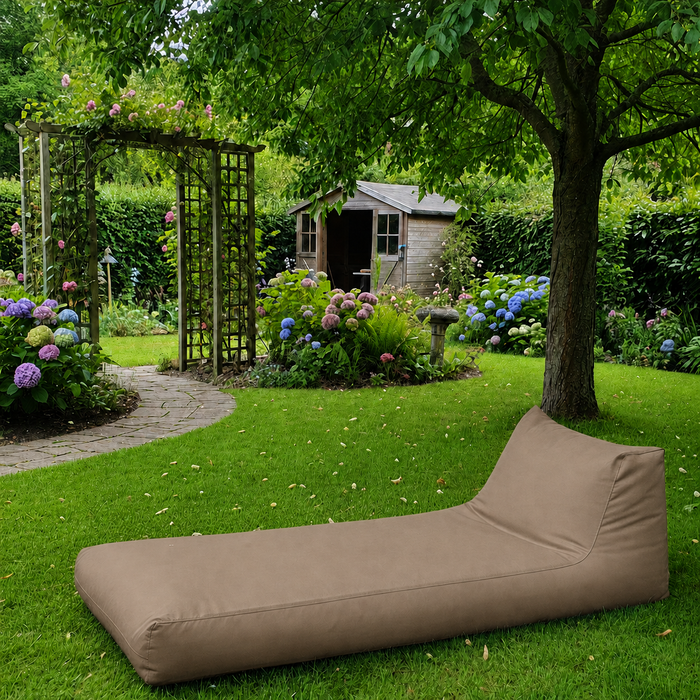 Șezlong tip Puf Portabil cu Spătar Reglabil, Ideal pentru Interior și Exterior
