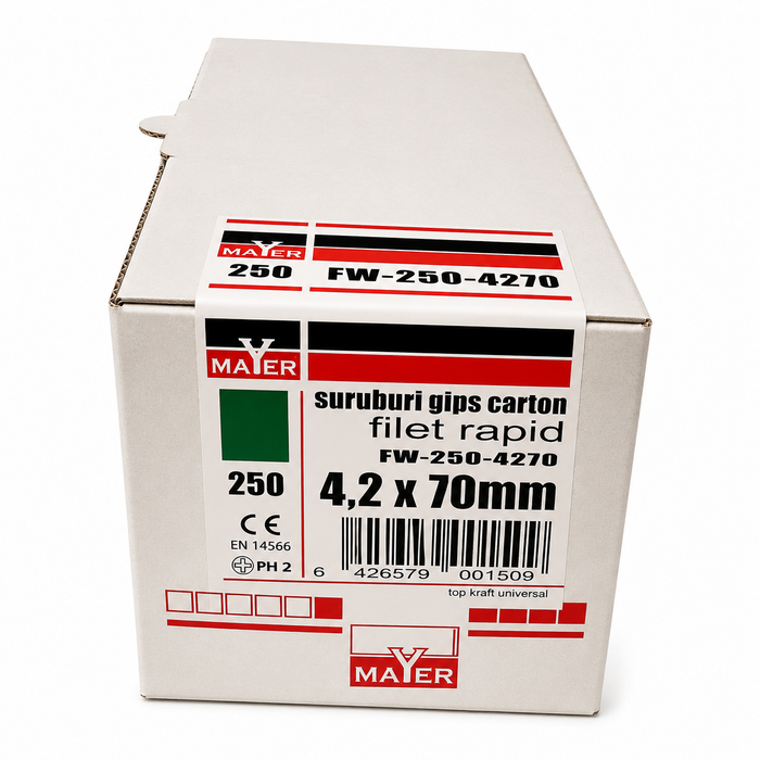 Șuruburi gips-carton Filet rapid 4.2x70 (250 buc)