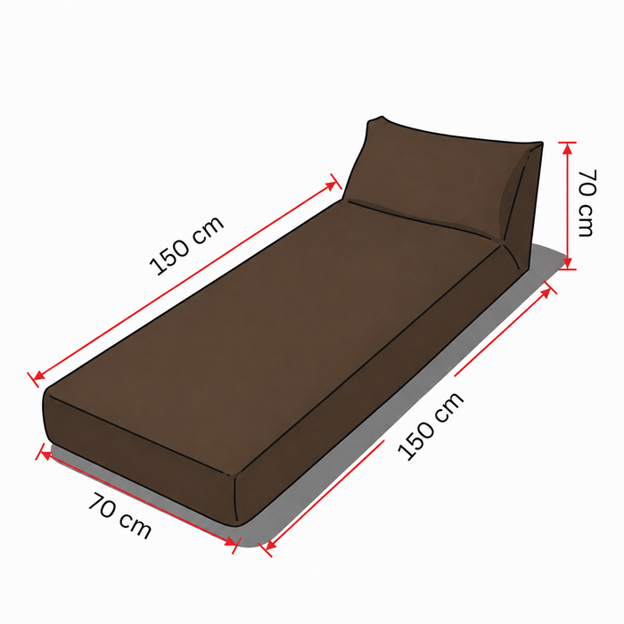 Șezlong tip Puf Portabil cu Spătar Reglabil, Ideal pentru Interior și Exterior