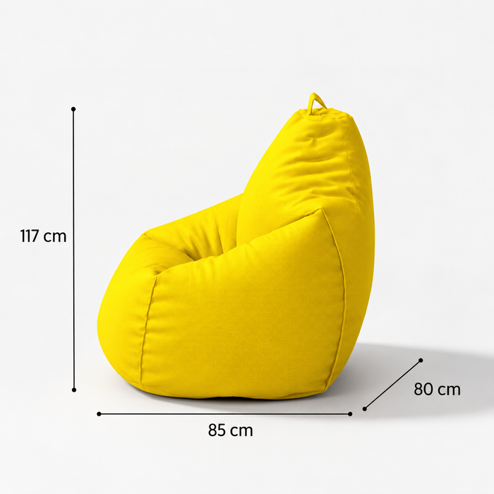 Fotoliu puf, tip pară,neon, umplut cu perle din polistiren, husă detașabilă, Bean Bag