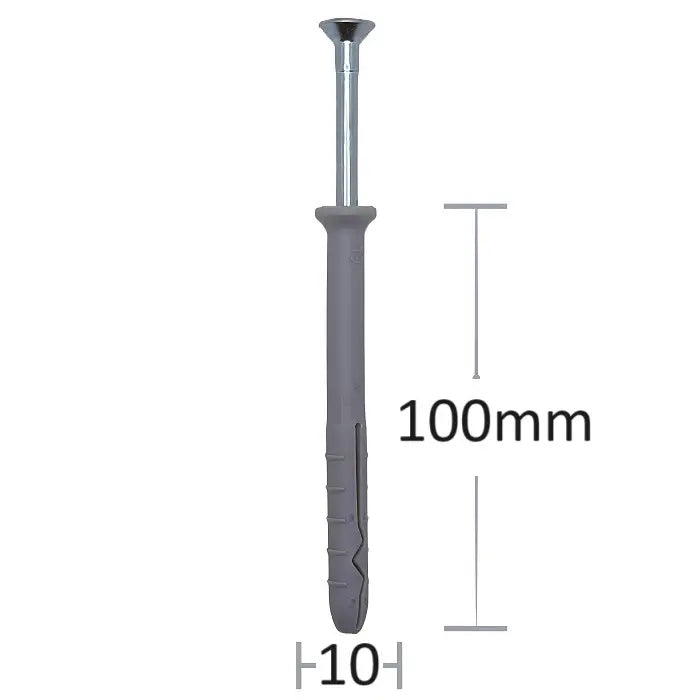 Diblu cu surub cui percutie Hammer Drive plug 10x100 ( 50 buc )