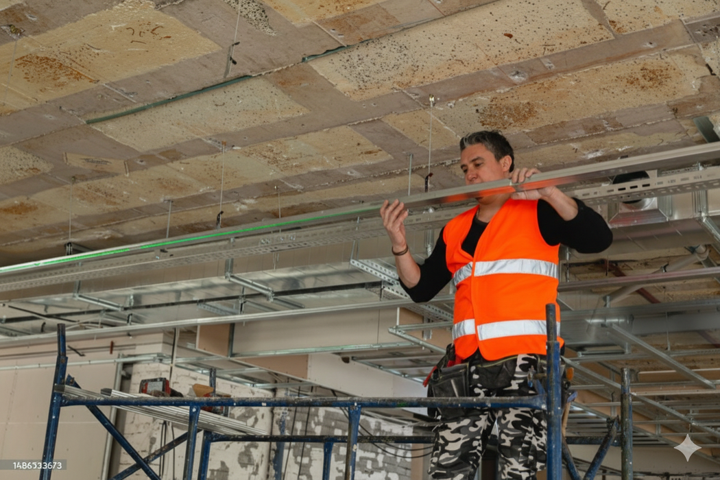 Set 50 piese de suspendare CD60, Montana, gips-carton, 80 mm