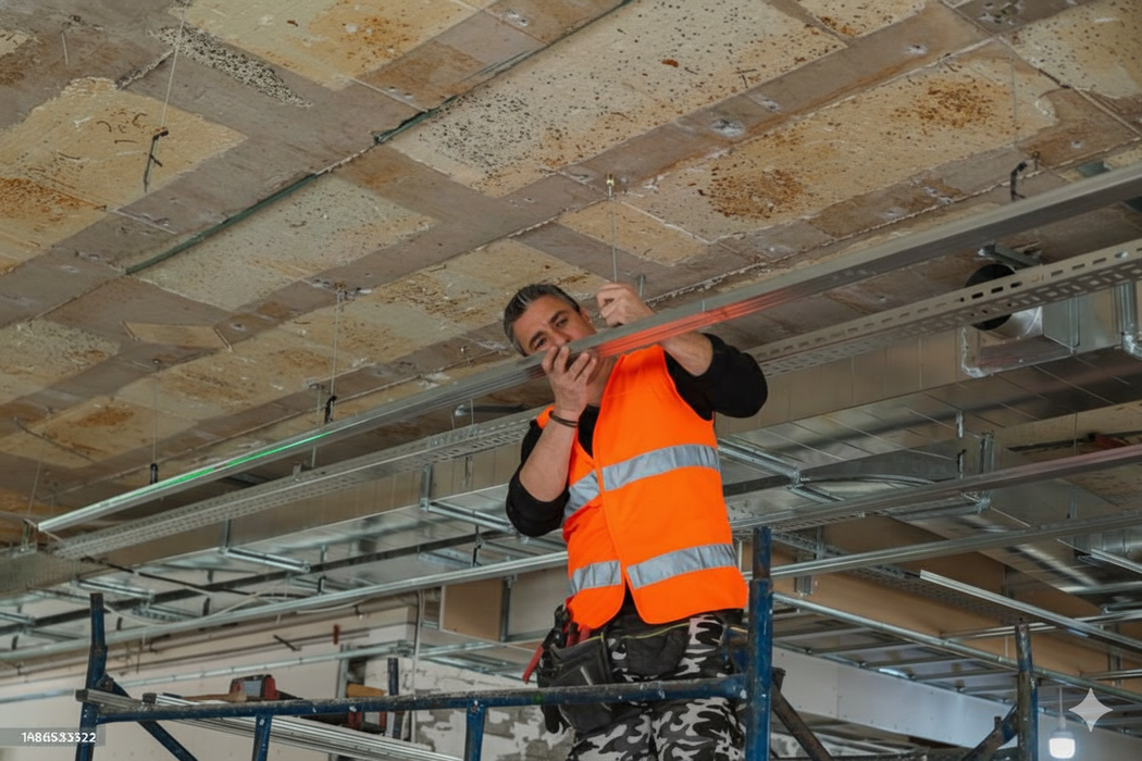 Set 50 piese de suspendare CD60, Montana, gips-carton, 80 mm