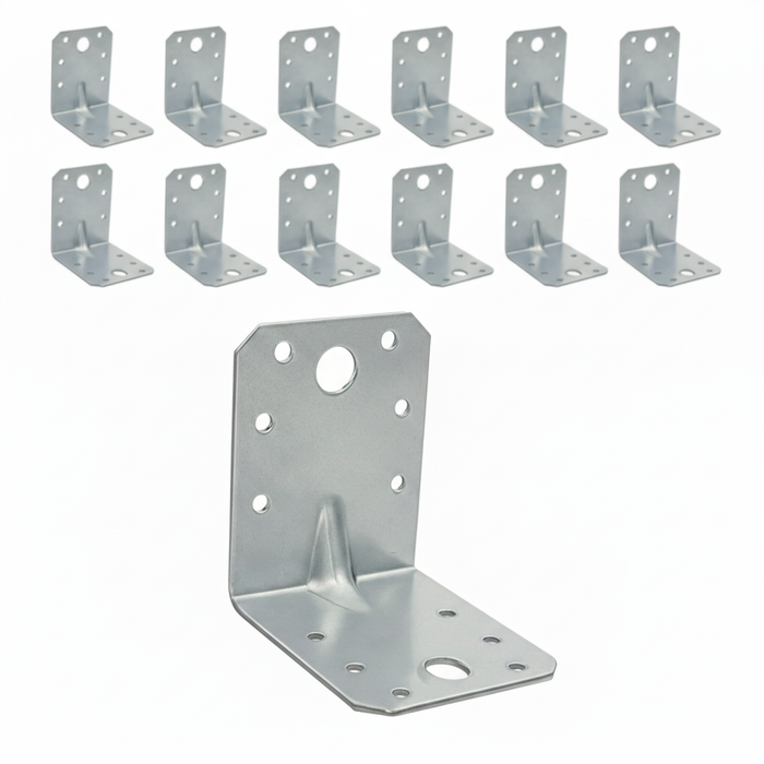 Set 10 colțare perforate pentru lemn Vinclu, 90 grade, tip 4n, zincat, 70 x 70 x 55 mm ( grosime 2 )