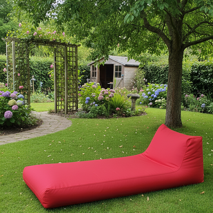 Șezlong tip Puf Portabil cu Spătar Reglabil, Ideal pentru Interior și Exterior