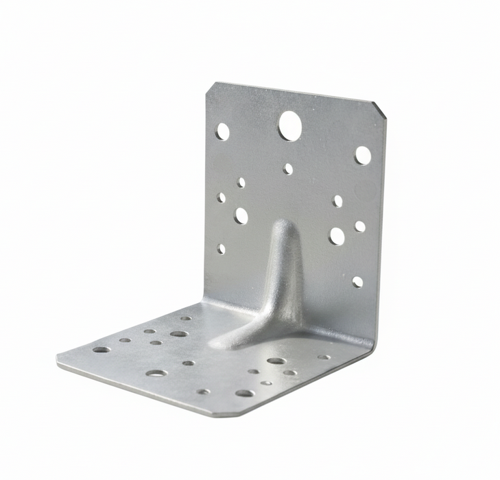 50 darabos készlet, 90 fokos vinklu vagy perforált sarok fához, 4n típus, horganyzott, 105 x 105 x 90 mm (vastagság 2 mm)