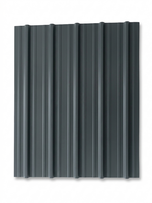 Foaie tablă cuta mare 2m x 1,112m/2.22mp RAL-7011( Grosime=0.50 m)