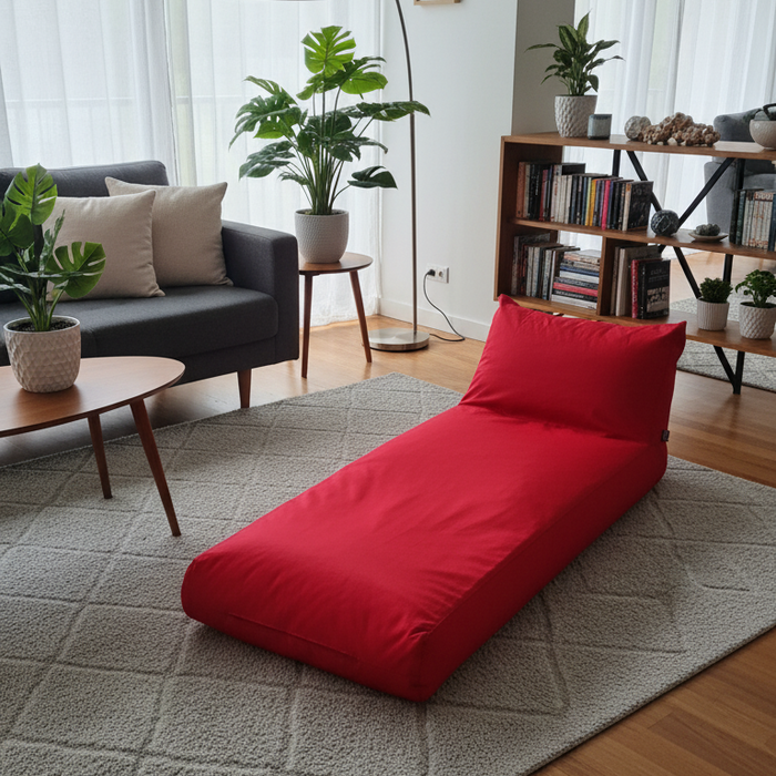 Șezlong tip Puf Portabil cu Spătar Reglabil, Ideal pentru Interior și Exterior