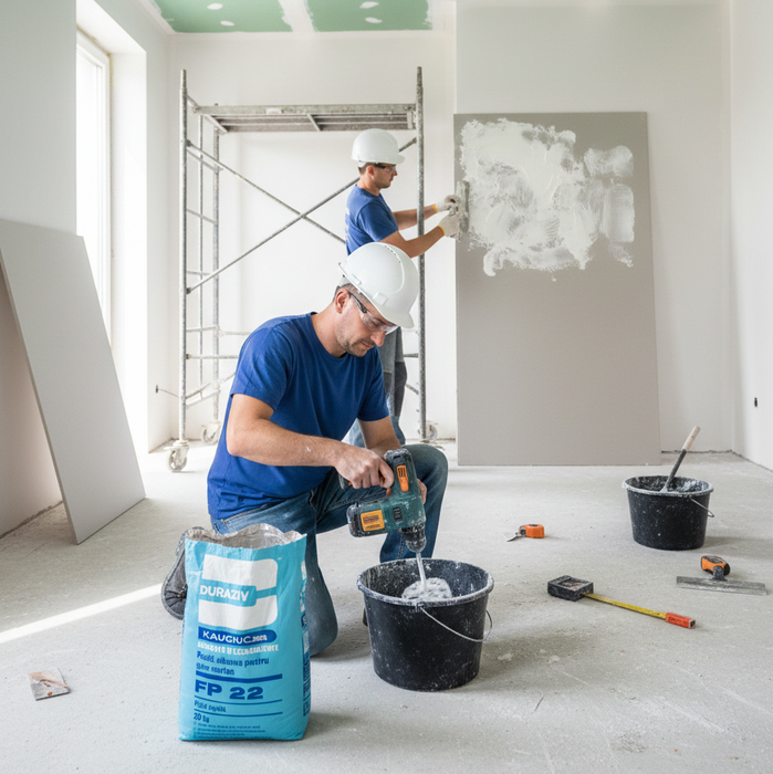 DURAZIV FP 22 - Pastă adezivă pentru gips-carton, cu priză rapidă 20KG