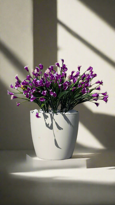 Buchet de Cale Artificiale - Flori din Plastic Roze  - Vibrant pentru Decor Interior/Exterior, cu flori, ghiveci și piatră