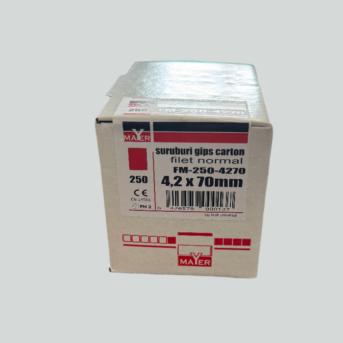 Suruburi gips carton Filet normal 4,2 x 70mm (250 buc)