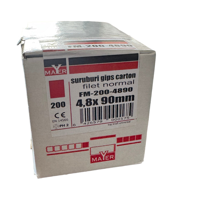 Suruburi gips carton Filet normal 4,8 x 90  (200) buc