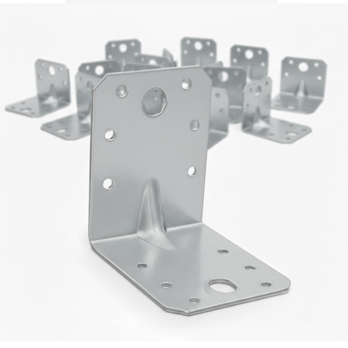 Set 50 colțare perforate pentru lemn Vinclu, 90 grade, tip 4n, zincat, 70 x 70 x 54 mm (𝗚𝗿𝗼𝘀𝗶𝗺𝗲  𝟮𝗺𝗺 )