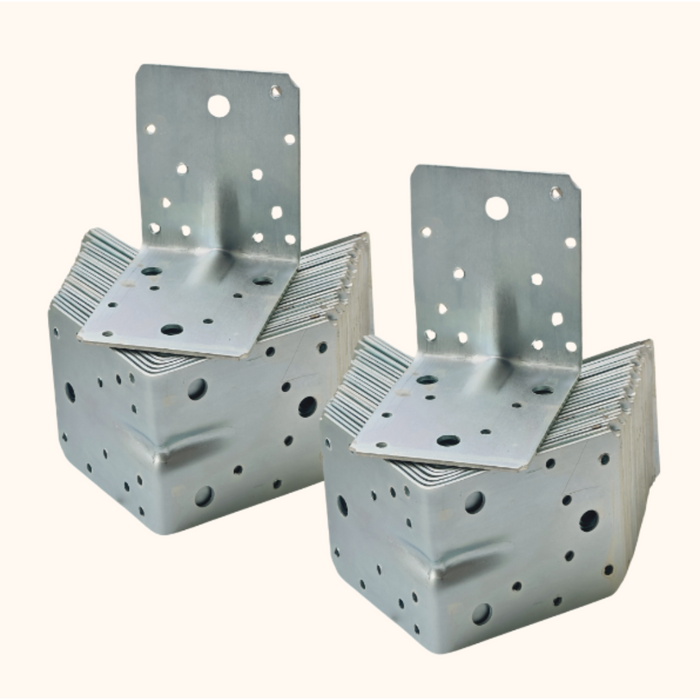 Set 250 buc, vinclu sau coltar perforat pentru lemn 90 grade, tip 4n, zincat, 105 x 105 x 90 mm (𝗚𝗿𝗼𝘀𝗶𝗺𝗲  𝟮𝗺𝗺 )