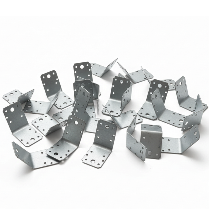 Set colțar perforat pentru lemn Vinclu, Montana, 135 grade, zincat, 70 x 70 x 54 mm (𝗚𝗿𝗼𝘀𝗶𝗺𝗲  𝟮𝗺𝗺 )