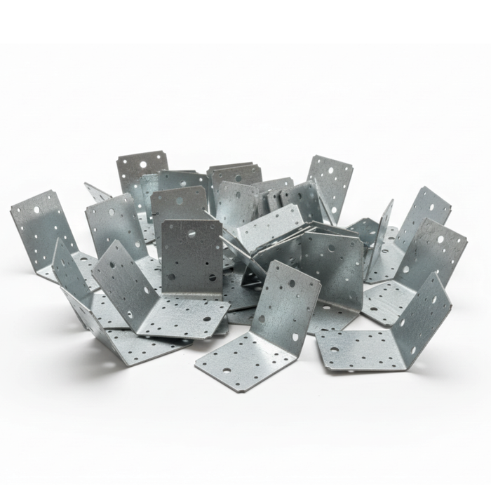 Set colțar perforat pentru lemn Vinclu, Montana, 135 grade, zincat, 105 x 105 x 90 mm (𝗚𝗿𝗼𝘀𝗶𝗺𝗲  𝟮𝗺𝗺 )