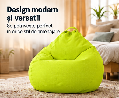 Set 3 Fotolii Puf – Ofertă 1+2, Confortabile, Ușoare și Practice pentru Casă