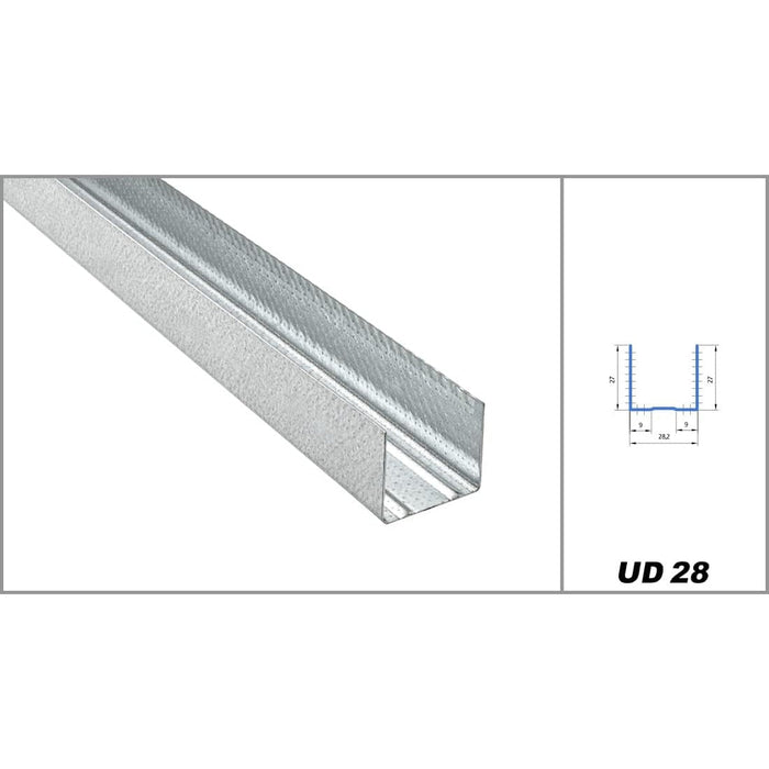 6 darabos készlet, Gipszkarton Profil UD 30, 0,50/3m, horganyzott, Montana