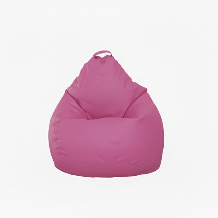 Fotoliu puf, tip pară, Roz, umplut cu perle din polistiren, utilizabil în interior/exterior, husă detașabilă, Bean Bag Montana
