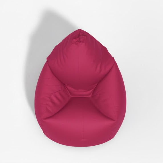 Fotoliu puf, tip pară, Roz, umplut cu perle din polistiren, utilizabil în interior/exterior, husă detașabilă, Bean Bag Montana