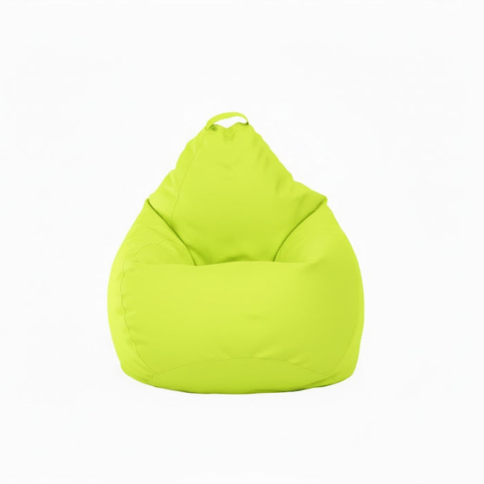 Puff fotel, körte típusú, neonsárga, polisztirol gyöngyökkel töltve, levehető huzat, Babtáska Montana